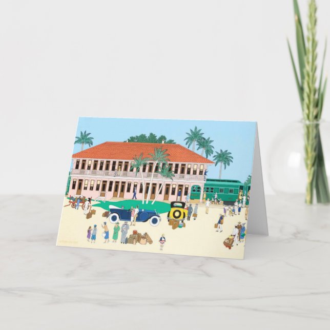 Cartão Estação Ferroviária Boca Grande 1928 (Frente)