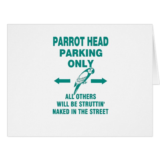 Cartão Estacionar apenas (Frente horizontal)