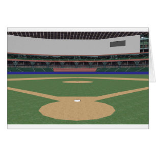 Cartão Estádio de basebol: modelo 3D: