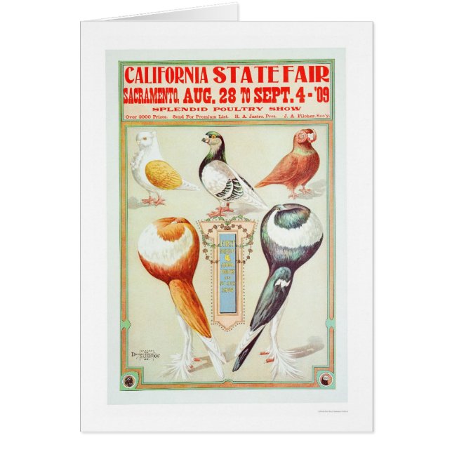 Cartão Estado 1909 justo de Califórnia (Frente)