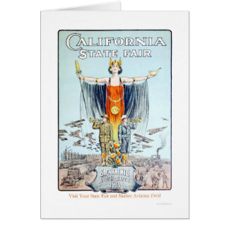 Cartão Estado 1918 de Califórnia justo