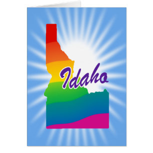 Cartão Estado Arco-íris de Idaho