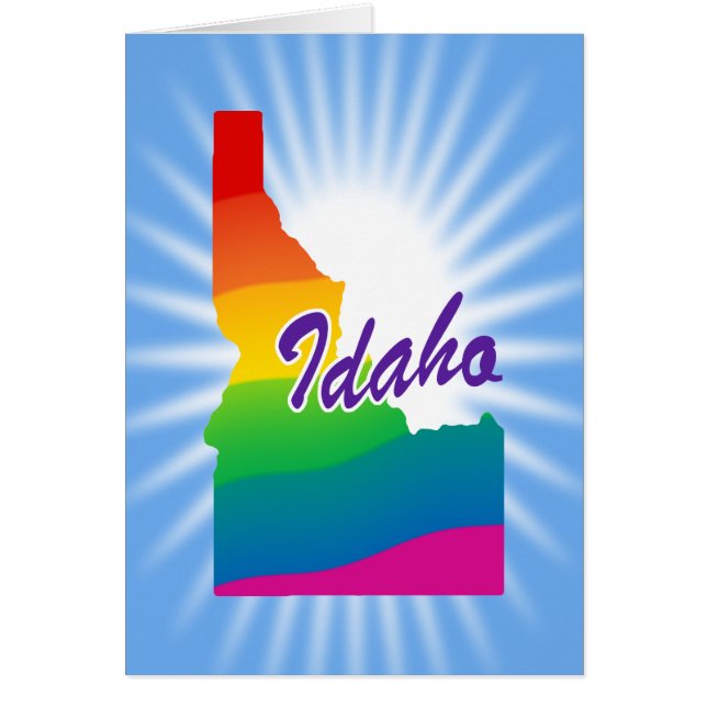 Cartão Estado Arco-íris de Idaho (Frente)