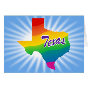 Cartão Estado Arco-íris do Texas