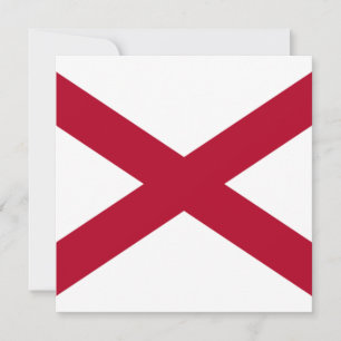 Cartão Estado da bandeira do Alabama