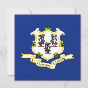 Cartão Estado de bandeira do Connecticut