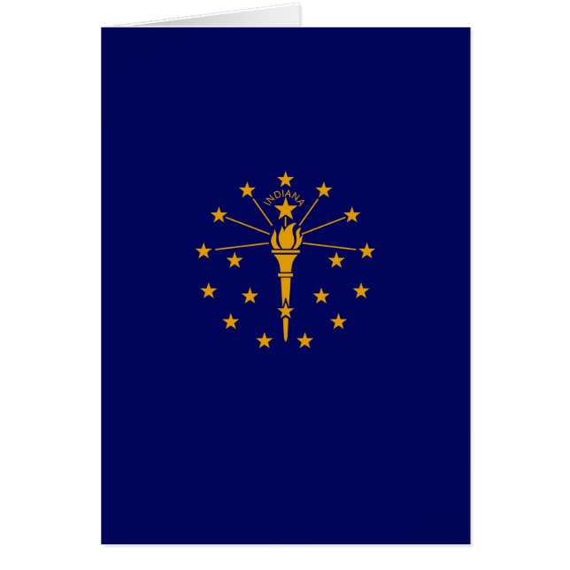 Cartão Estado de Indiana Flag Design (Frente)