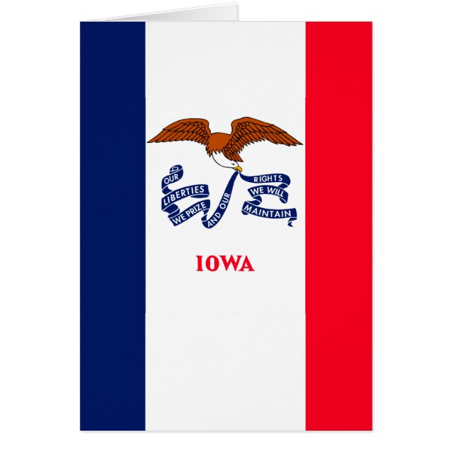 Cartão Estado de Iowa Flag Design (Frente)