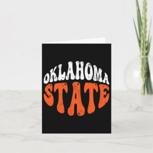 Cartão Estado de Oklahoma Tee.retro Vintage - Design
