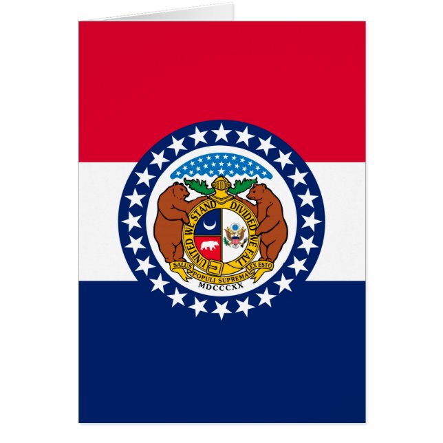 Cartão Estado do Missouri Flag Design (Frente)