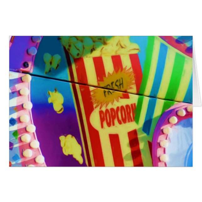 Cartão Estado fresco justo, Indianapolis da pipoca, (Frente Horizontal)