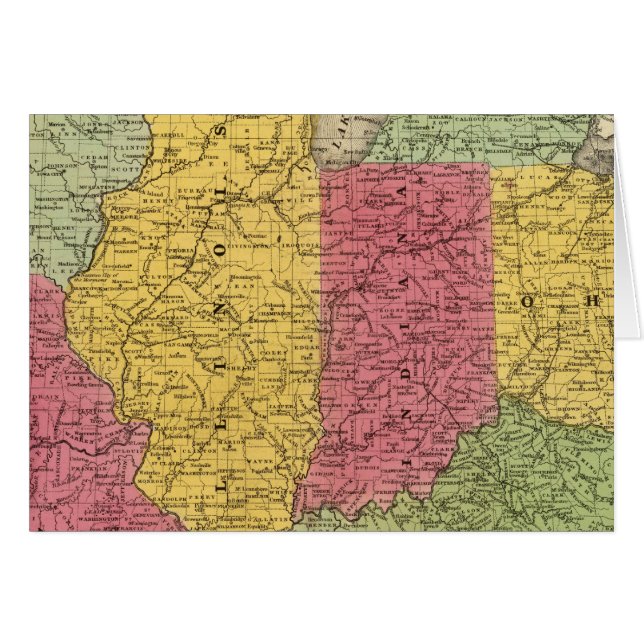 Cartão Estados ocidentais, EUA (Frente Horizontal)