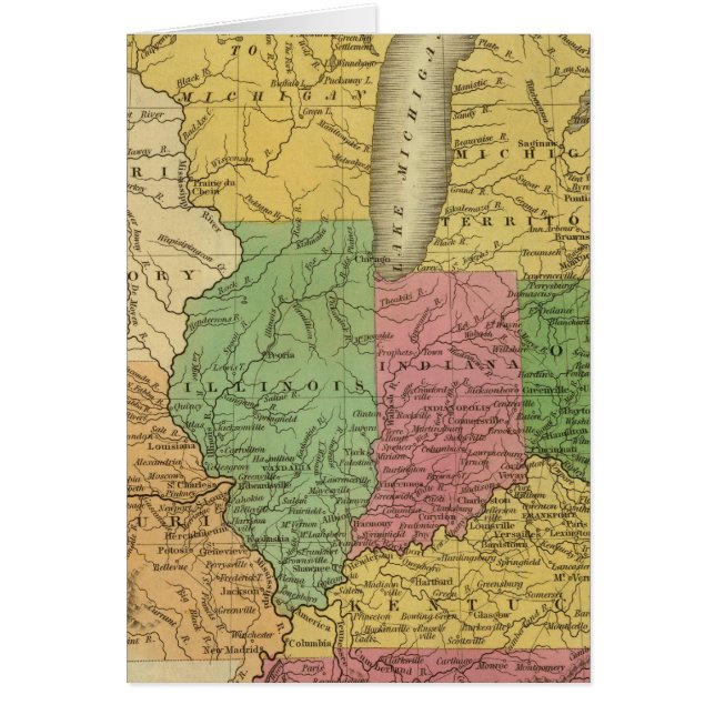 Cartão Estados ocidentais, territórios (Frente)