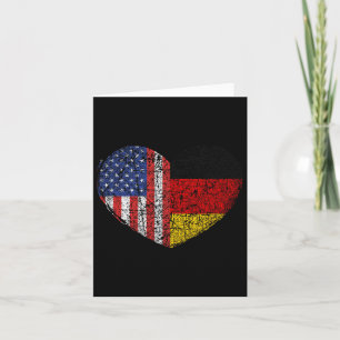 Cartão Estados Unidos Alemanha Coração - dupla cidadania