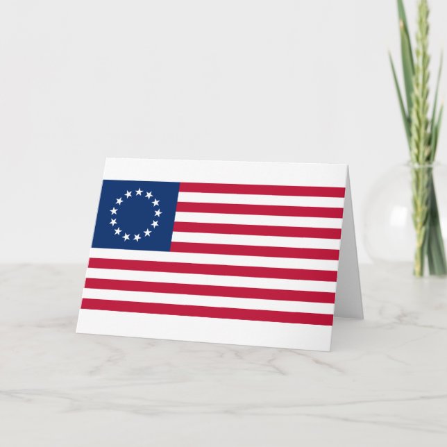 Cartão Estados Unidos Betsy Ross Flag (Frente)