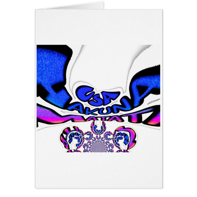 Cartão Estados Unidos Uma bela design de citação de texto (Frente)