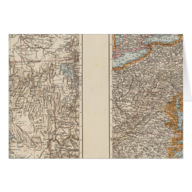 Cartão Estados Unidos W, NE (Frente Horizontal)