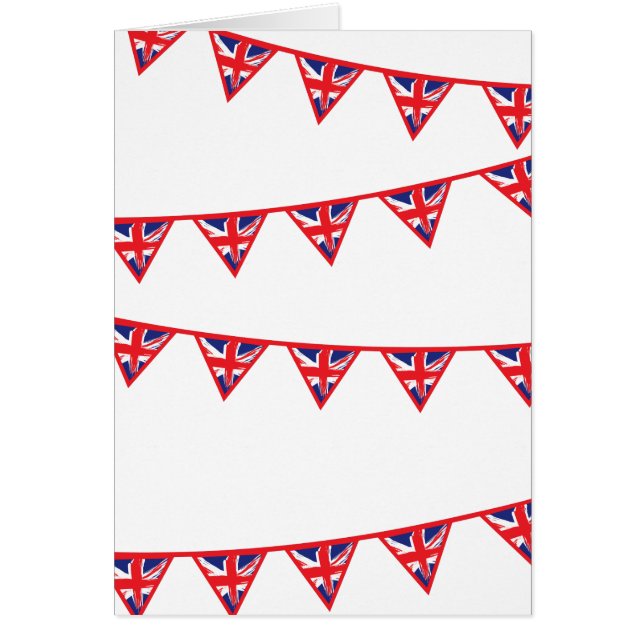 Cartão Estamenha da bandeira de Union Jack (Frente)