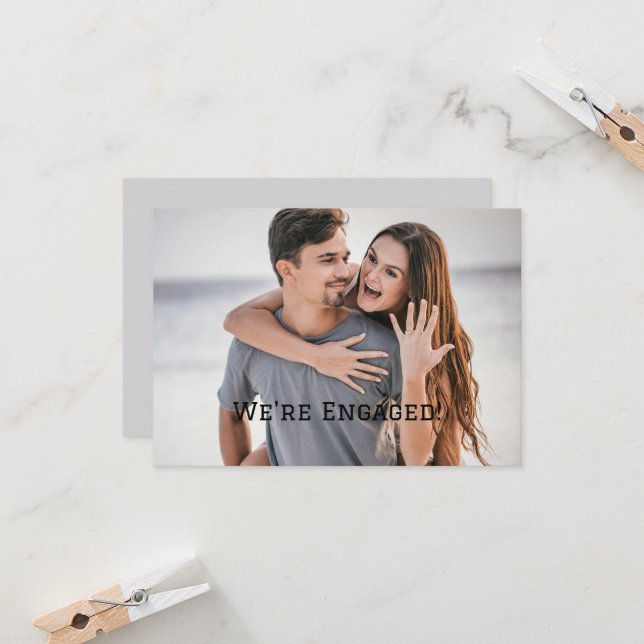 Cartão Estamos anunciando o Noivado (Frente/Verso In Situ)