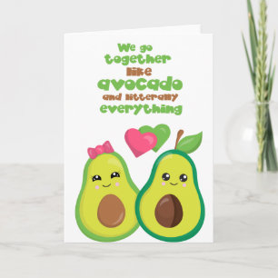 Cartão Estamos juntos Avocado Amor Aniversário Aniversá