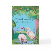 Estamos sonhando com um Natal verde dos flamingos