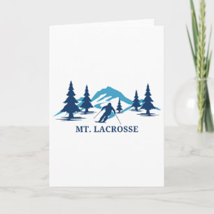 Cartão Estância de esqui Mt. Lacrosse Wisconsin Esqui Esq