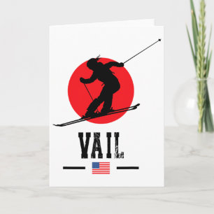 Cartão Estância de esqui Vail Usa Montanhas Rochosas Esqu