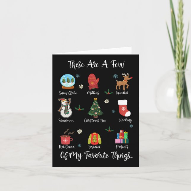 Cartão Estas São Algumas Das Minhas Coisas Favoritas (Frente)