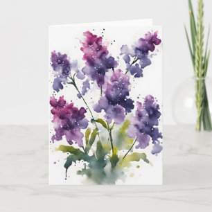 Cartão Estátice - Flores aquarela
