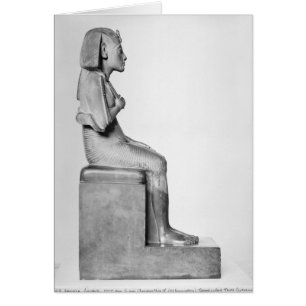 Cartão Estátua assentada de Amenophis IV