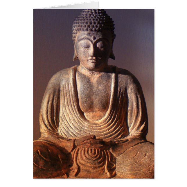 Cartão Estátua assentada de Buddha (Frente)