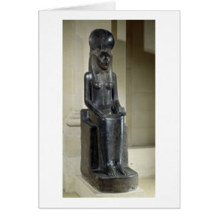 Cartão Estátua da deusa leão-dirigida Sekhmet, do th