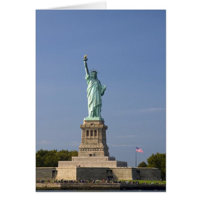 Cartão Estátua da Liberdade na Ilha da Liberdade em Nova (Frente)
