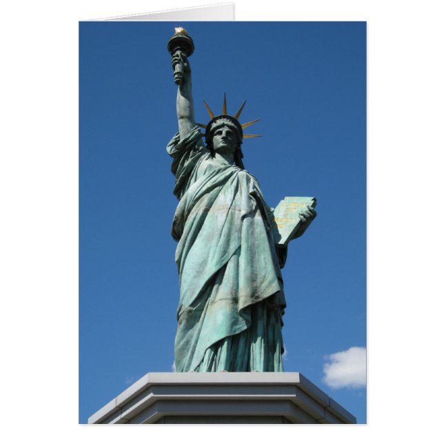 Cartão Estátua da Liberdade, Odaiba, Tóquio, Japão (Frente)