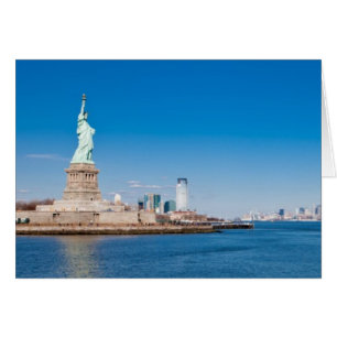 Cartão Estátua da Liberdade, Rio Hudson e Manhattan
