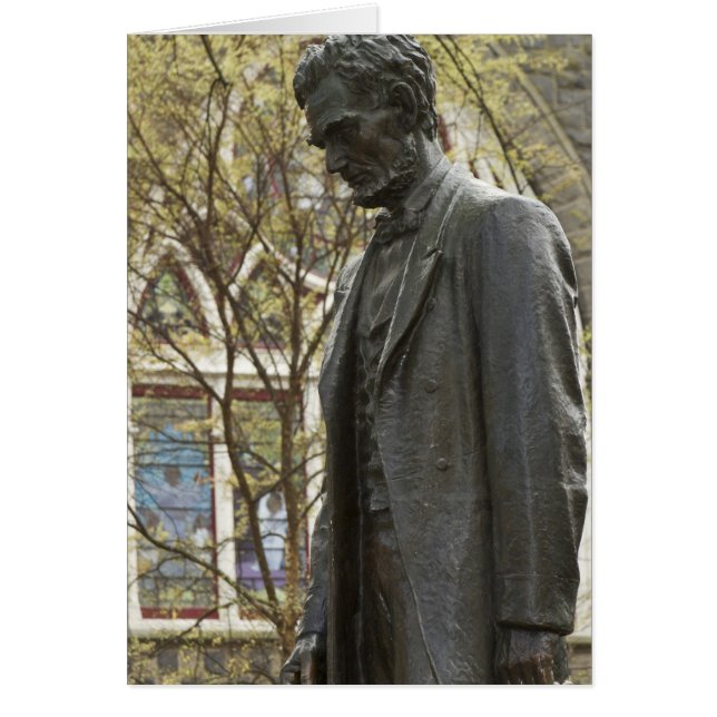Cartão Estátua de Abraham Lincoln, Portland, Oregon (Frente)
