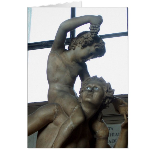 Cartão Estátua de Baco no Vaticano (Frente)