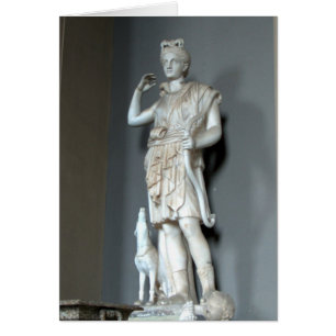Cartão Estátua de Diana (Artemis) no Vaticano em Roma