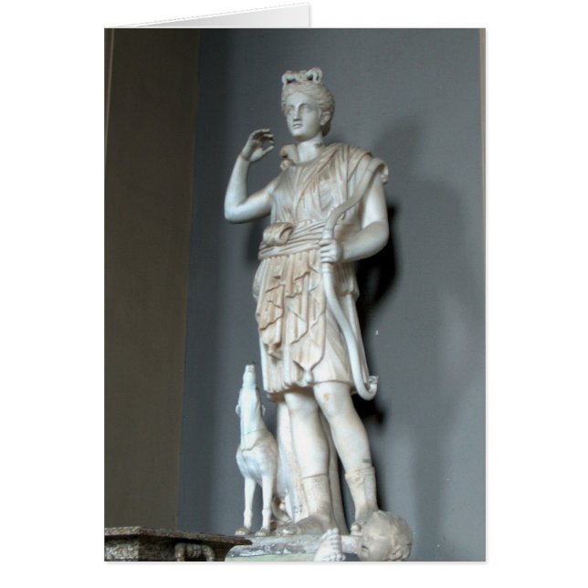 Cartão Estátua de Diana (Artemis) no Vaticano em Roma (Frente)