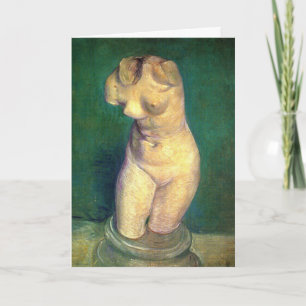 Cartão Estátua de gesso de torso feminino por Vincent van