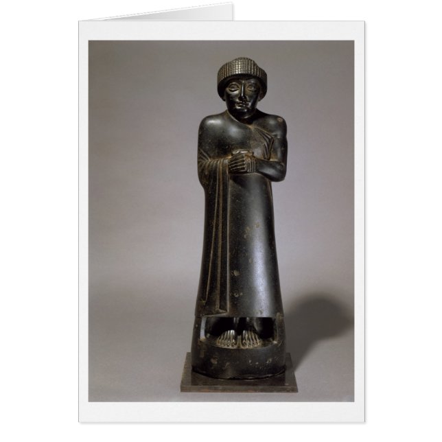 Cartão Estátua de Gudea, príncipe de Lagash, (Frente)