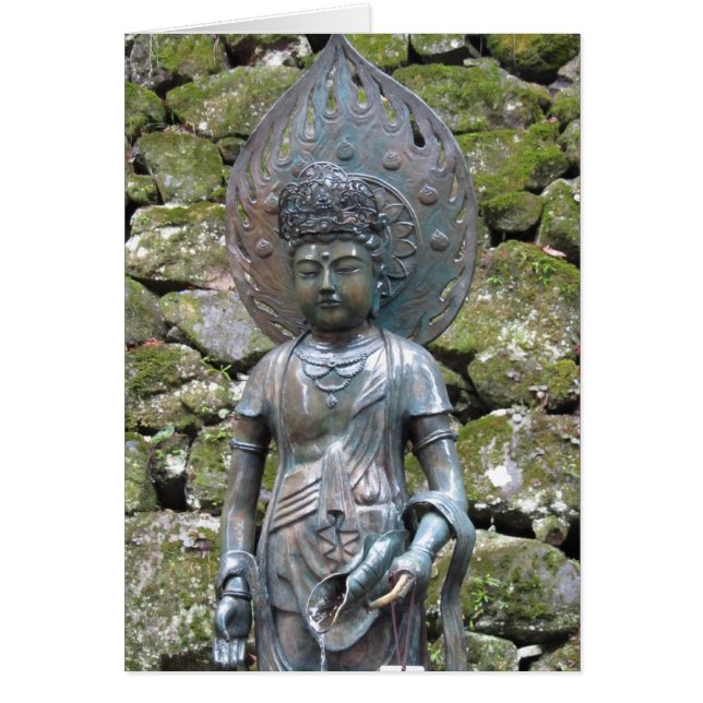 Cartão Estátua de Kannon (Kwan Yin) no Monte Kurama ~ (Frente)