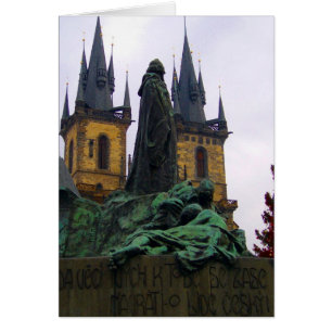 Cartão estátua de praga