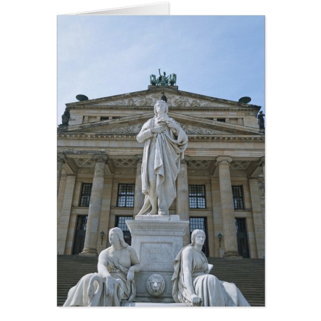 Cartão Estátua de Schiller em Berlim (Frente)