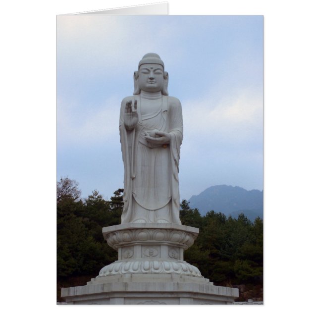 Cartão Estátua de Tongail-Daebul Buddha (Cartão) (Frente)
