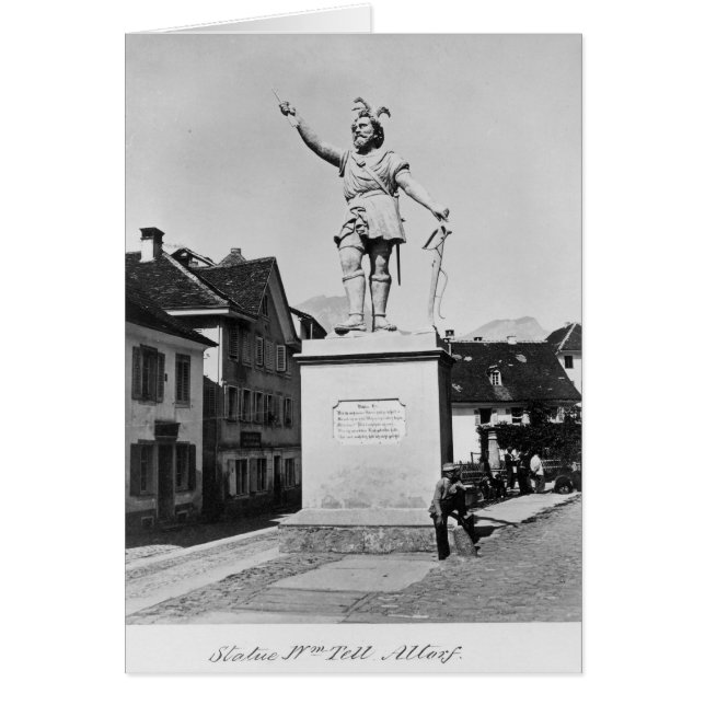 Cartão Estátua de William tell, c.1860-90 (Frente)