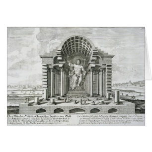 Cartão Estátua do olímpico Zeus, feita por Phidias no
