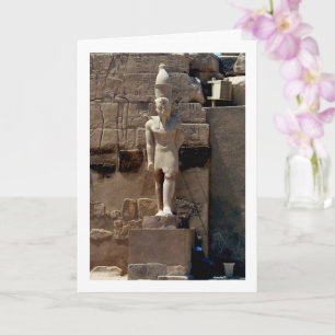 Cartão Estatua do Templo de Karnak, Luxor, Egito,