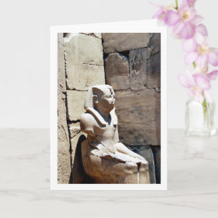 Cartão Estátua Egípcia Antiga, Luxor, Egito