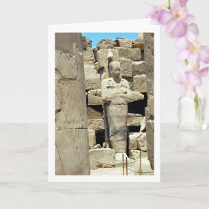 Cartão Estátua Egípcia Antiga, Luxor, Egito
